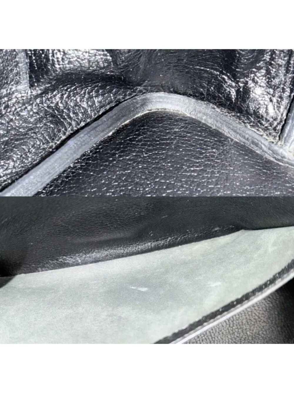 Hermes Handbag Bolide 31 Leather Black Silver